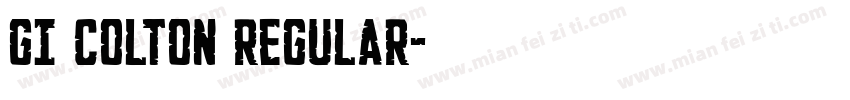 GI Colton Regular字体转换